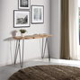 Giner y Colomer Consola Madera Acacia Natural Metal Negro 120 cm